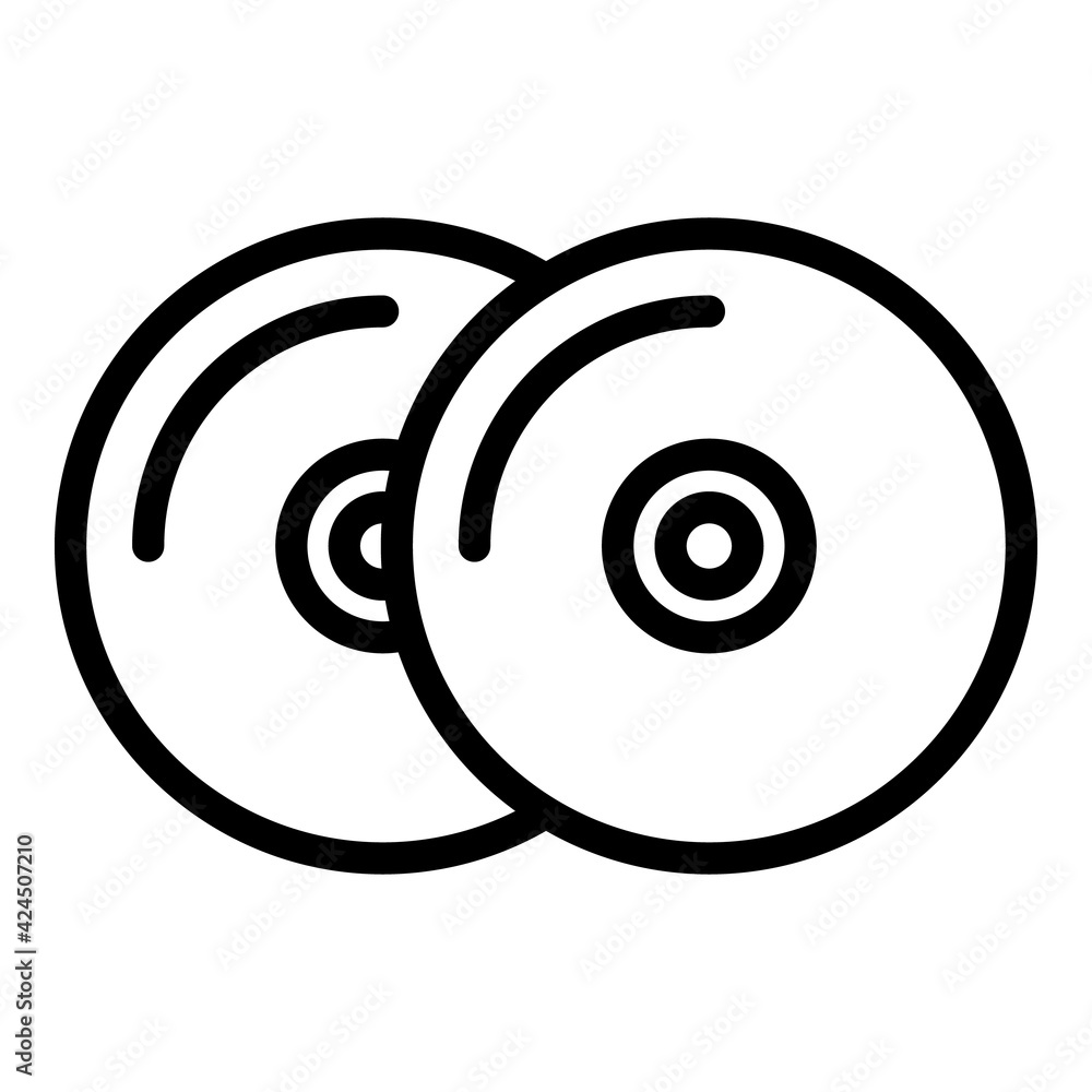Aufkleber cd backup icon. outline cd backup vector icon for web design isolated on white background