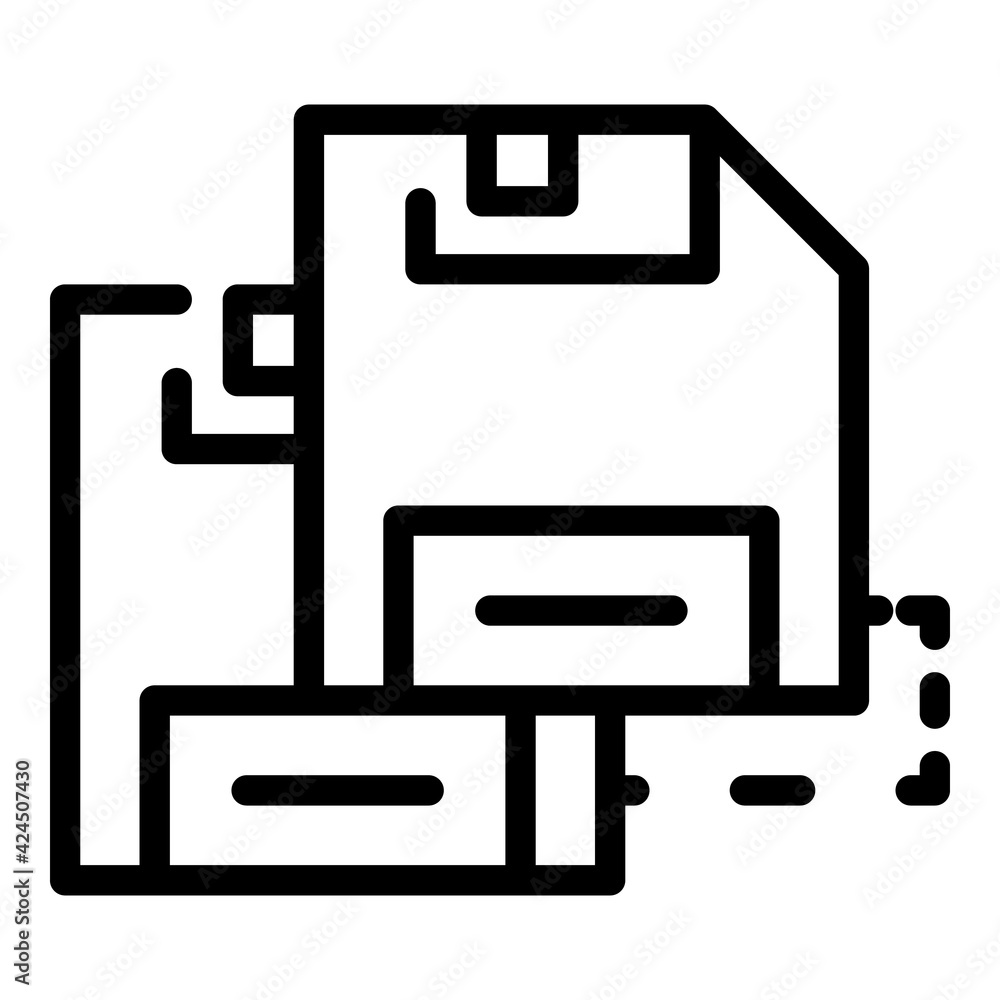 Poster floppy disk backup icon. outline floppy disk backup vector icon for web design isolated on white bac
