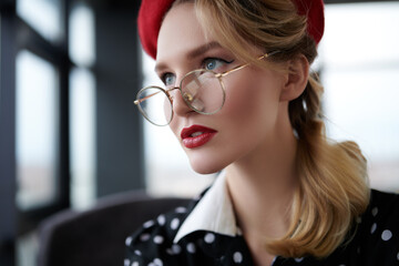 romantic sophisticated young woman