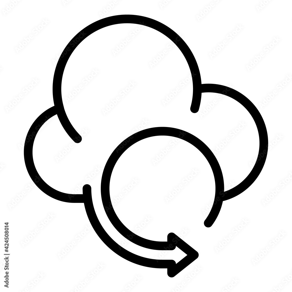 Poster cloud refresh icon. outline cloud refresh vector icon for web design isolated on white background