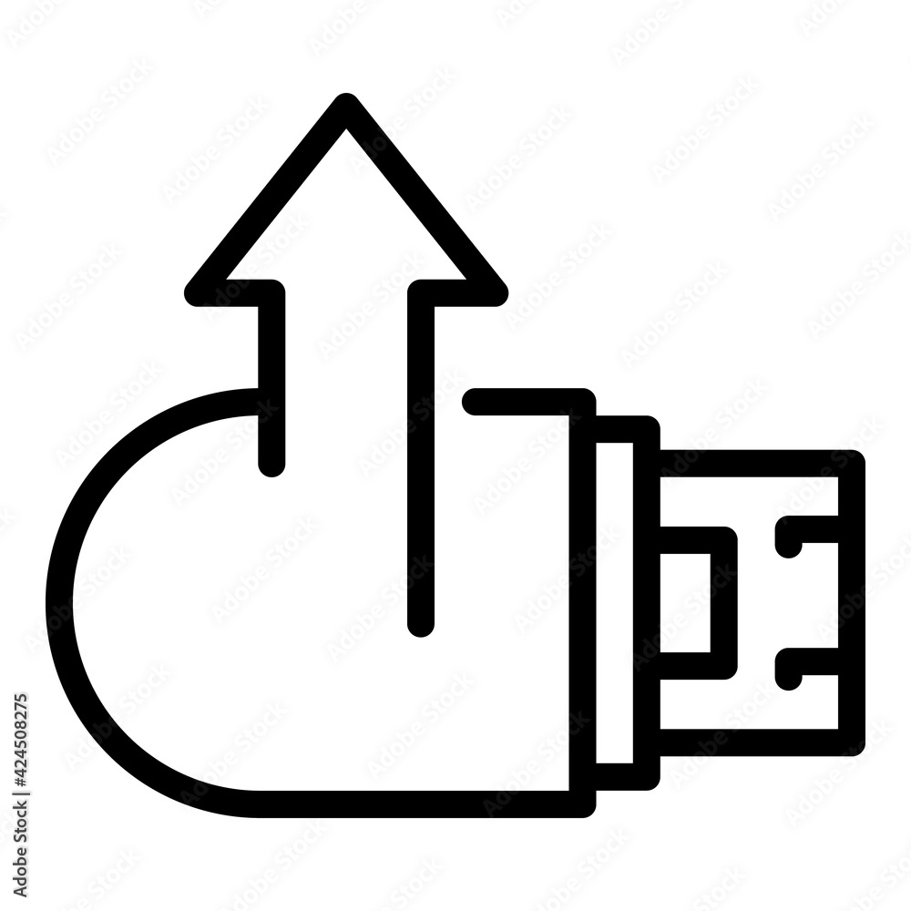 Poster memory stick backup icon. outline memory stick backup vector icon for web design isolated on white b