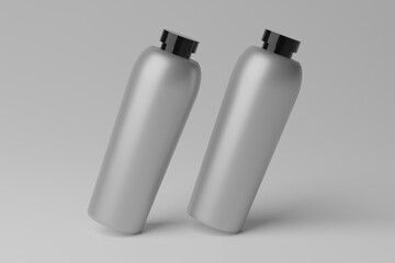 Plain Realistic 3D Bottle Mockup