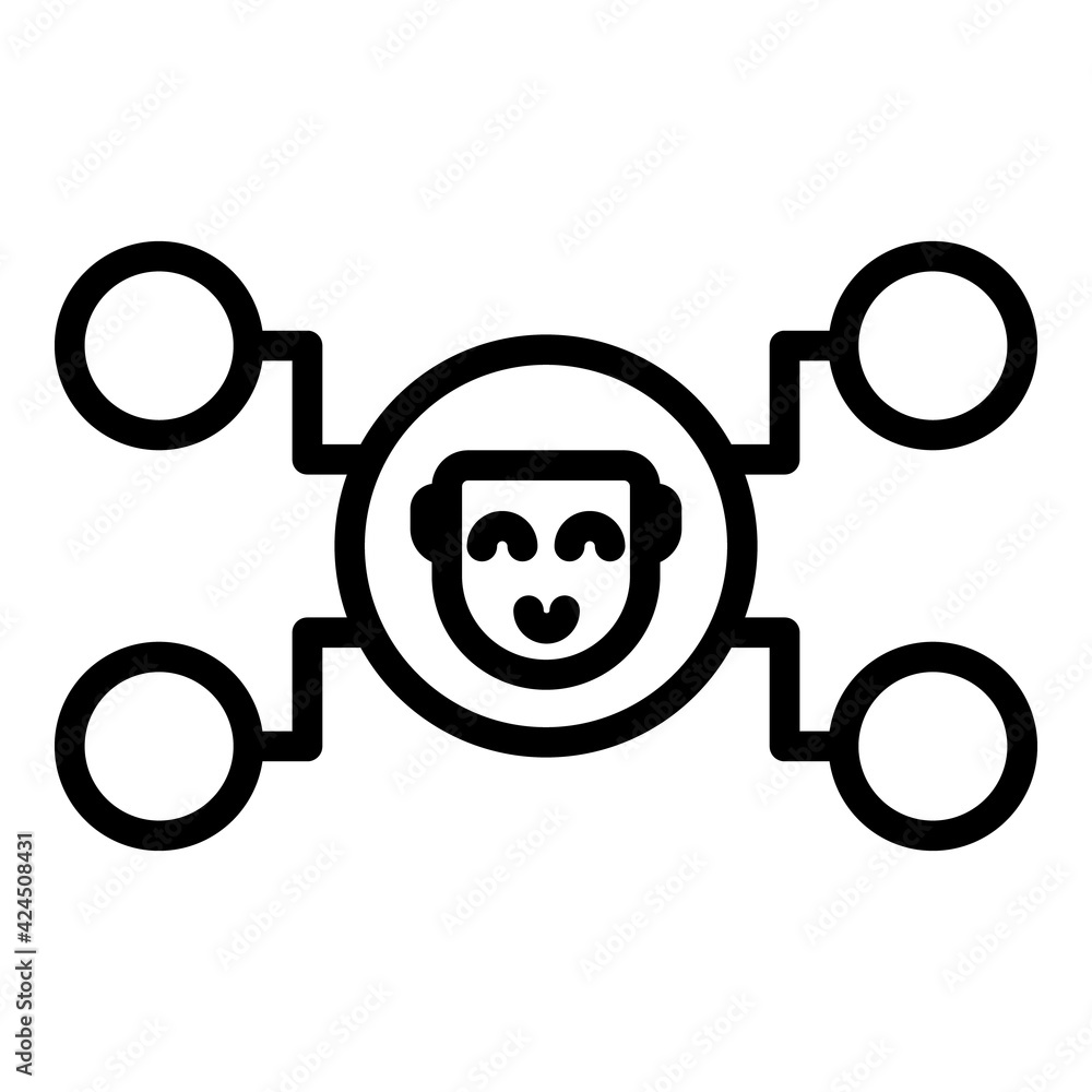 Poster crew icon. outline crew vector icon for web design isolated on white background