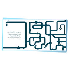 repair plumbing service and reference system of water pipes business card