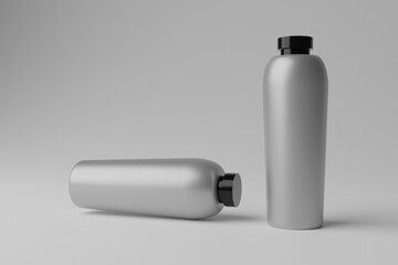 Plain Realistic 3D Bottle Mockup