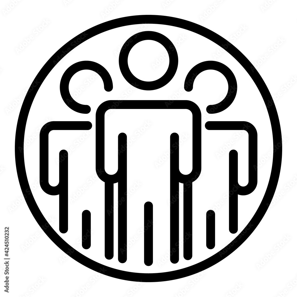 Poster target team icon. outline target team vector icon for web design isolated on white background