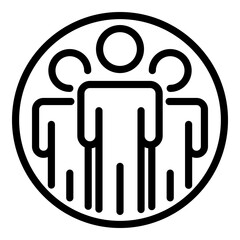 Target team icon. Outline Target team vector icon for web design isolated on white background