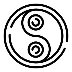 Inner peace icon. Outline Inner peace vector icon for web design isolated on white background