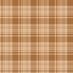Seamless pattern in light and dark beige colors for plaid, fabric, textile, clothes, tablecloth and other things. Vector image.