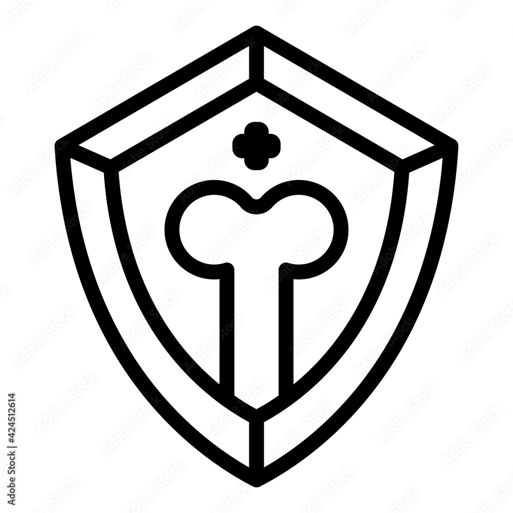 Aufkleber bone protection icon. outline bone protection vector icon for web design isolated on white backgroun