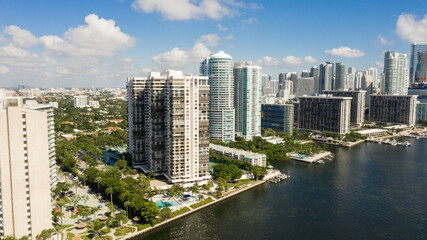 Fototapeta premium waterfront Brickell Avenue High-rises Miami Florida
