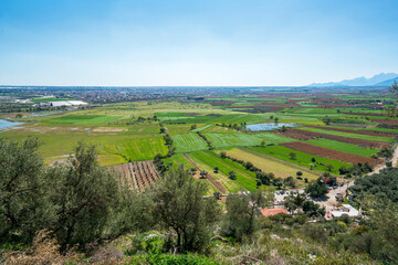 Fototapeta premium Karain Cave (Karain Mağarası) is a Paleolithic archaeological site located at Yağca Village 27 km. northwest of Antalya city in the Mediterranean region of Turkey.