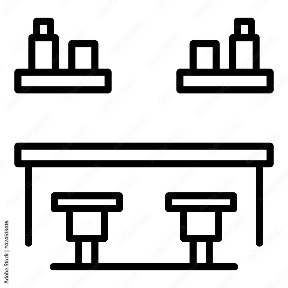 Poster town bar counter icon. outline town bar counter vector icon for web design isolated on white backgro