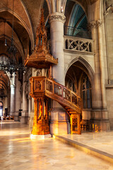 Interior of the Cathedral of the Immaculate Conception of the Virgin Mary in Linz