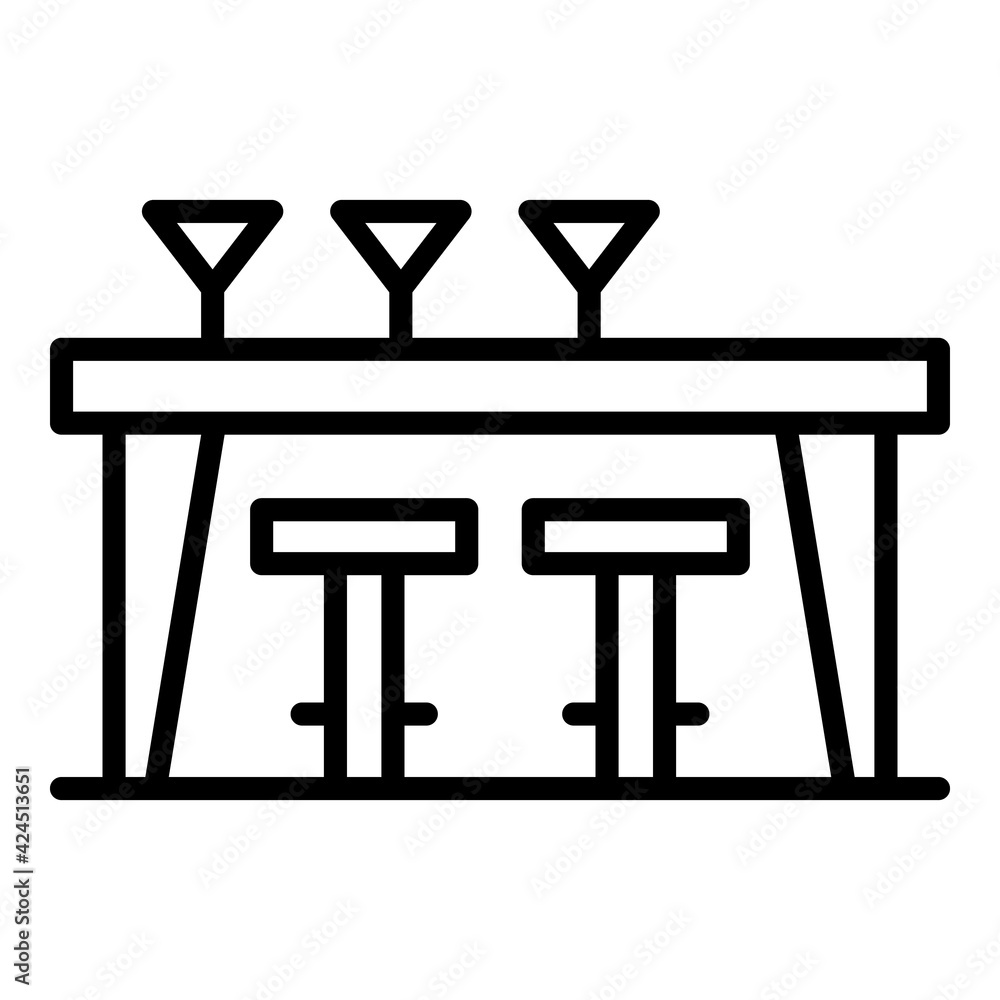 Poster alcohol counter icon. outline alcohol counter vector icon for web design isolated on white backgroun