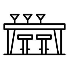 Alcohol counter icon. Outline Alcohol counter vector icon for web design isolated on white background