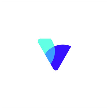 v logo
