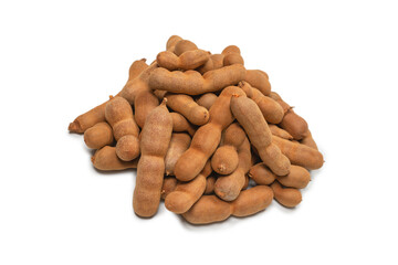 Sweet tamarind isolated on white background.