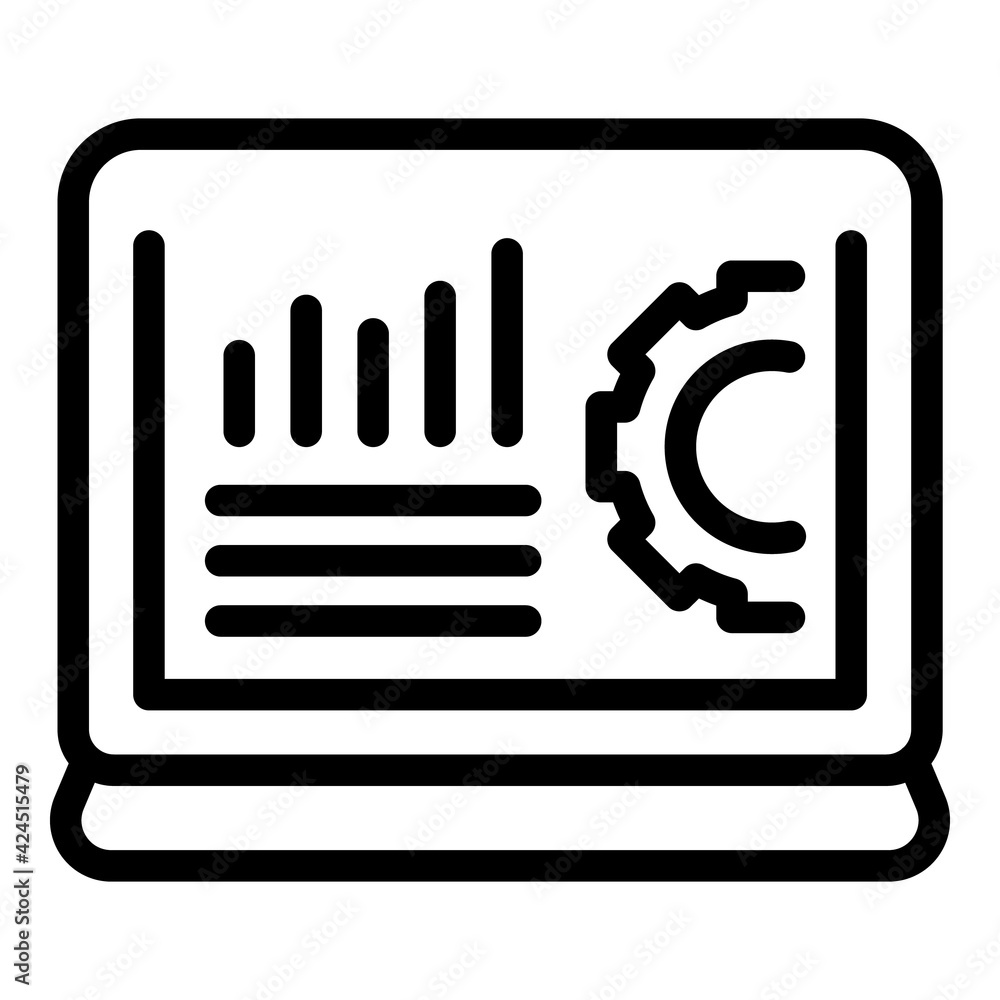 Poster business report icon. outline business report vector icon for web design isolated on white backgroun