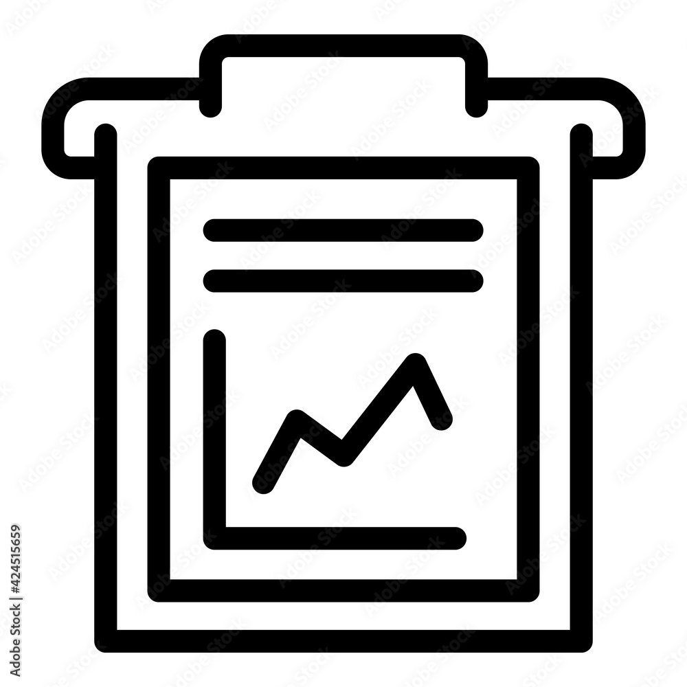 Poster report clipboard icon. outline report clipboard vector icon for web design isolated on white backgro