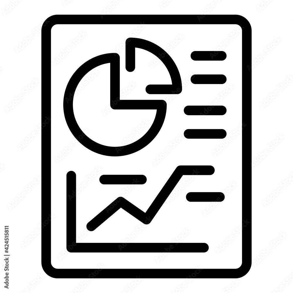 Poster report paper icon. outline report paper vector icon for web design isolated on white background