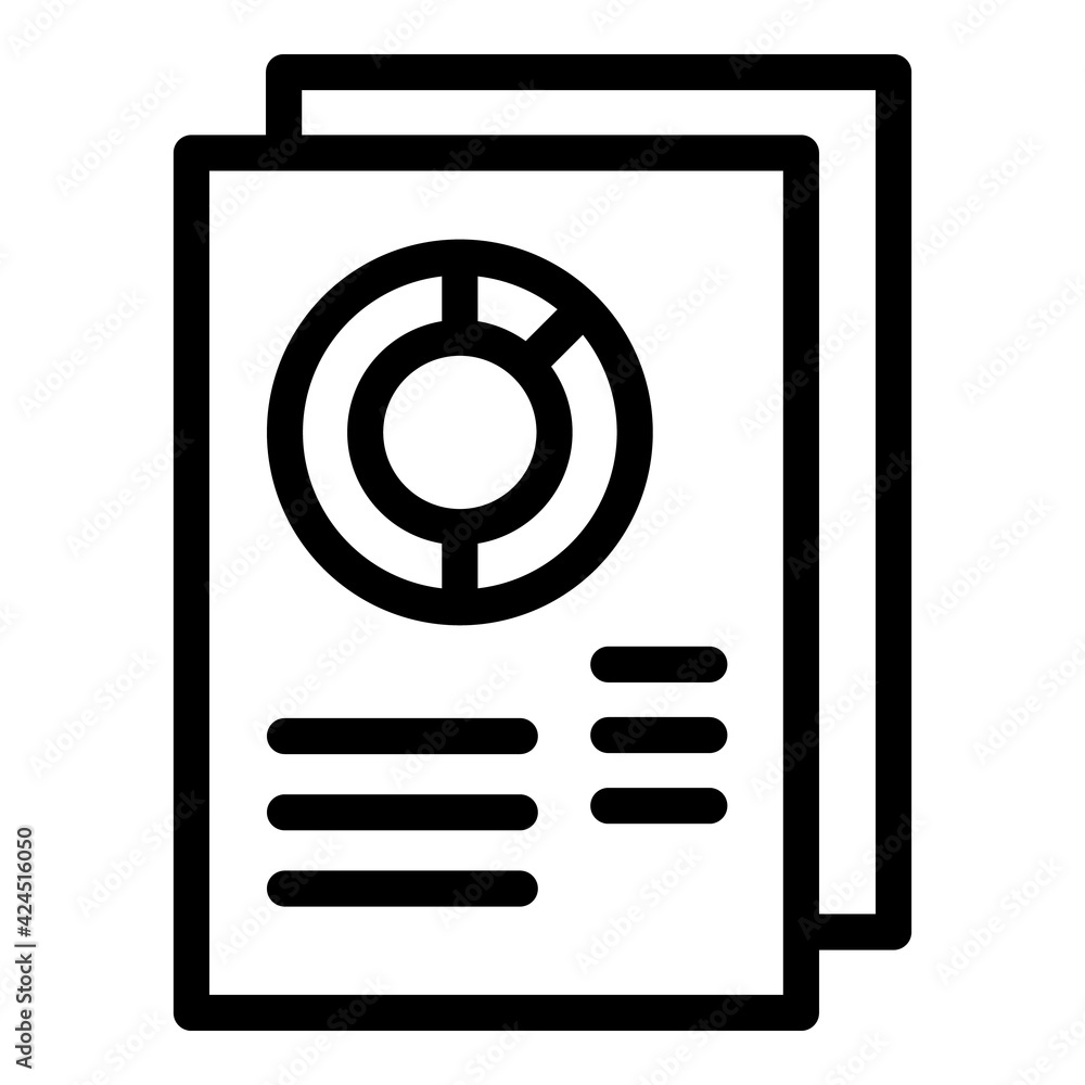 Aufkleber business reporting icon. outline business reporting vector icon for web design isolated on white bac
