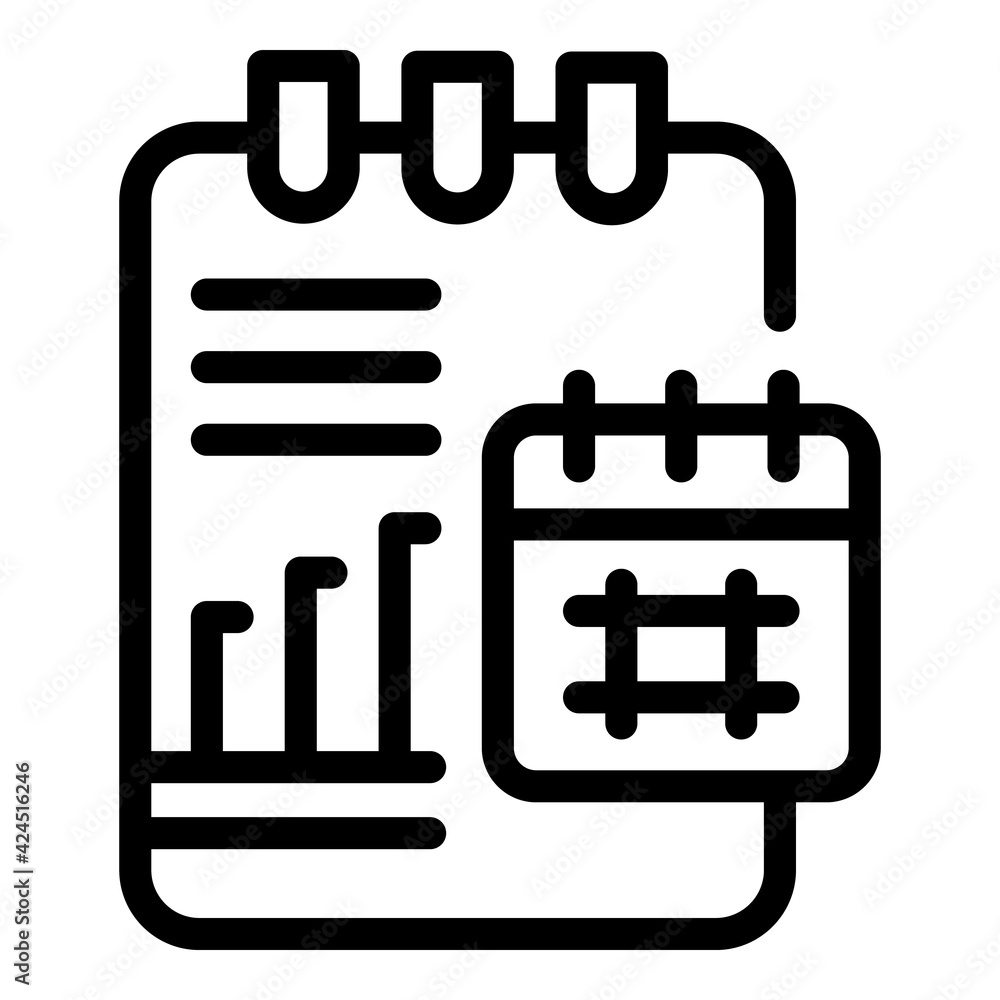 Poster market report icon. outline market report vector icon for web design isolated on white background