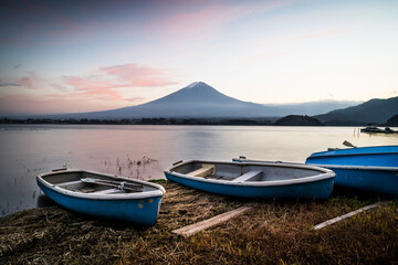 Mount Fuji from lake kawaguchiko in yamanashi