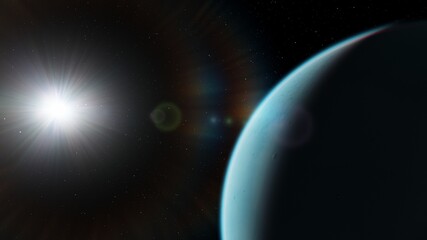 Fototapeta na wymiar Planets and galaxy. Beauty of deep space. Billions of galaxy in the universe 3d render
