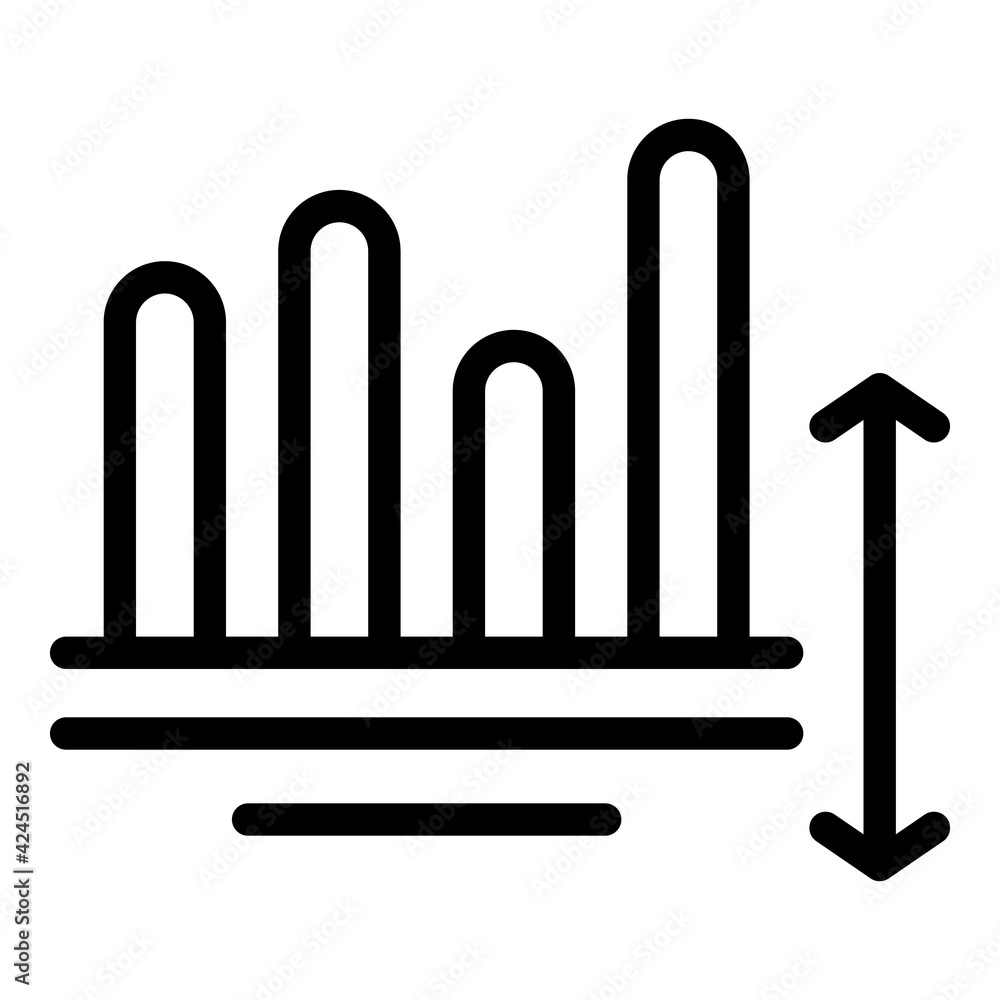 Poster progress business chart icon. outline progress business chart vector icon for web design isolated on