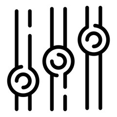 Success business chart icon. Outline success business chart vector icon for web design isolated on white background