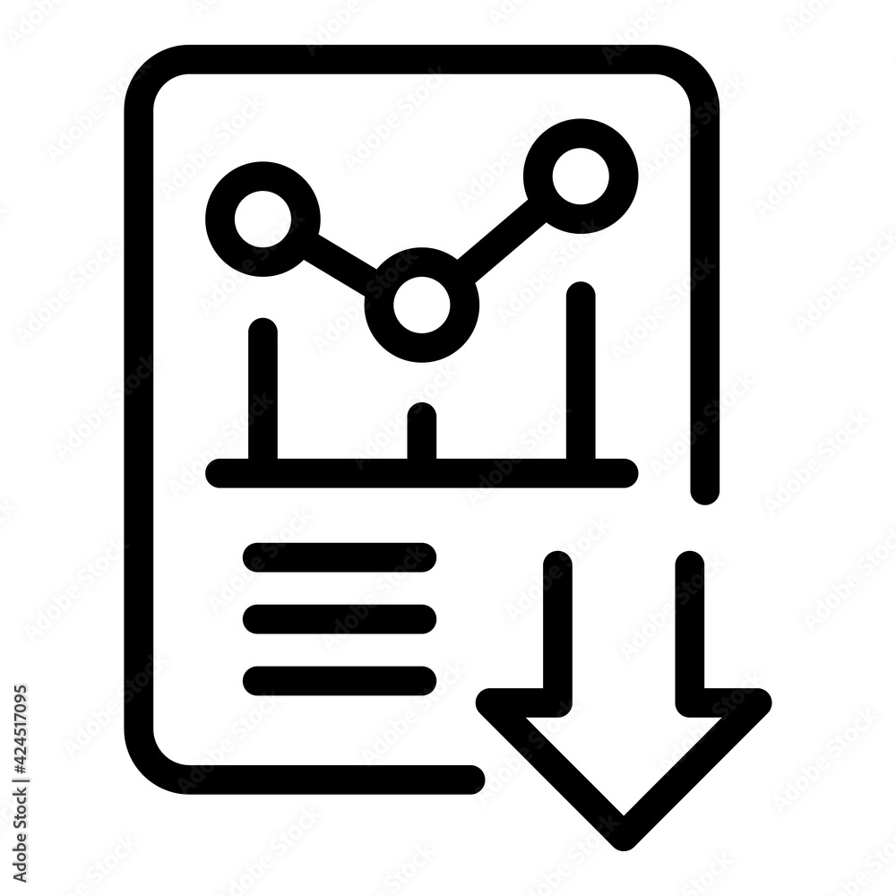 Poster sales report icon. outline sales report vector icon for web design isolated on white background