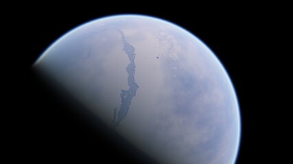 Obraz premium Planets and galaxy. Beauty of deep space. Billions of galaxy in the universe 3d render