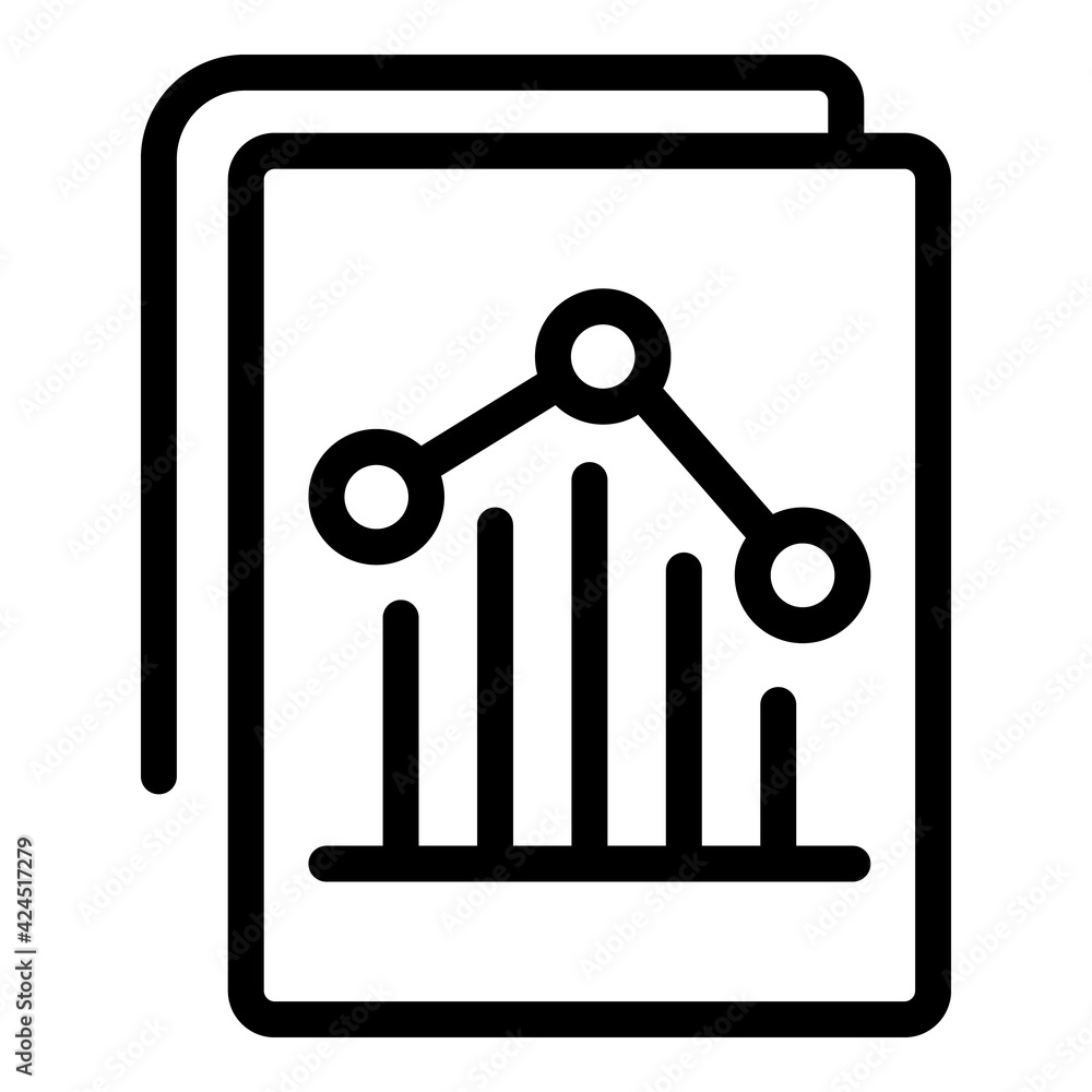 Aufkleber increase business chart icon. outline increase business chart vector icon for web design isolated on