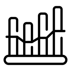 Info business chart icon. Outline info business chart vector icon for web design isolated on white background