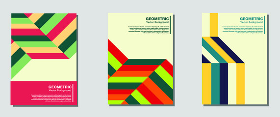 New Swiss retro poster with geometric shapes premium vektor 