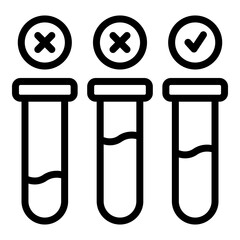 Covid test tubes icon. Outline Covid test tubes vector icon for web design isolated on white background