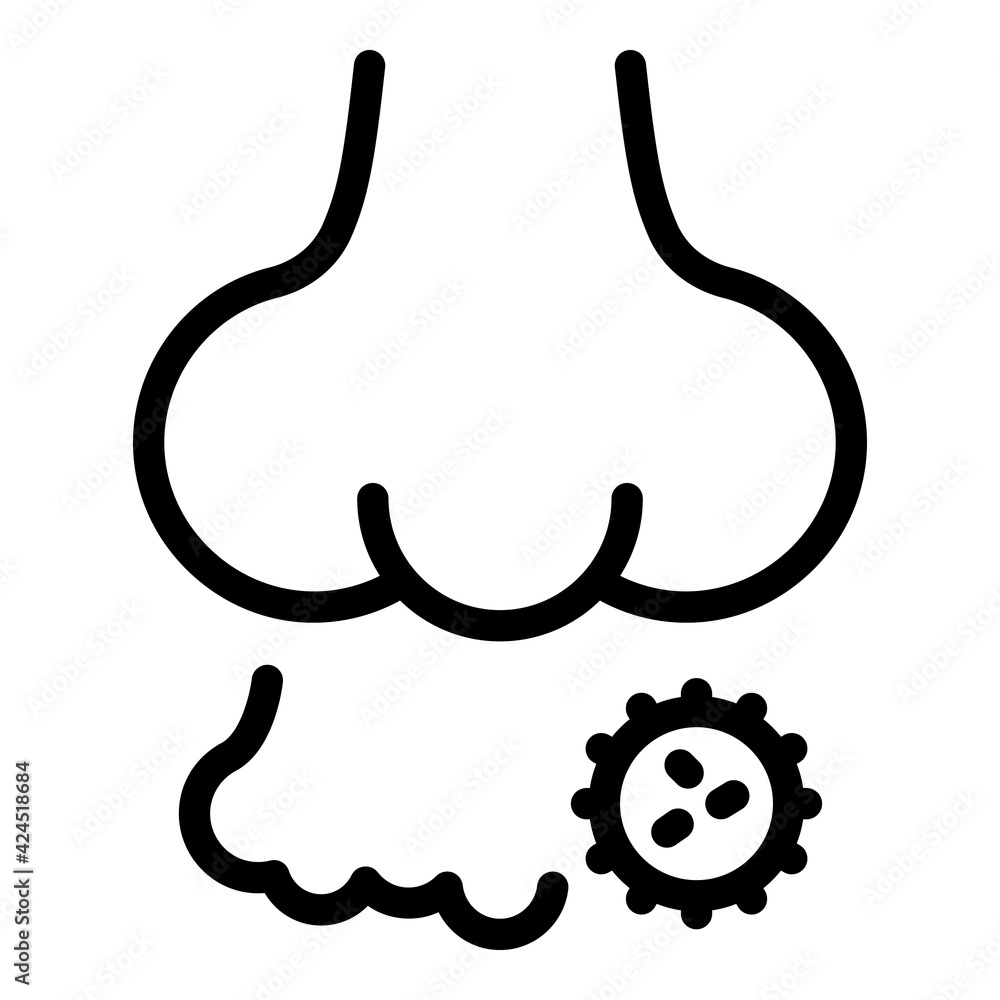 Poster nose covid test icon. outline nose covid test vector icon for web design isolated on white backgroun