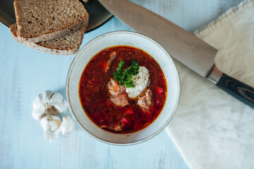 tomato soup with bread