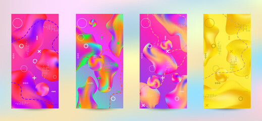 Holographic background. Bright, smooth mesh with a blurry futuristic pattern.
