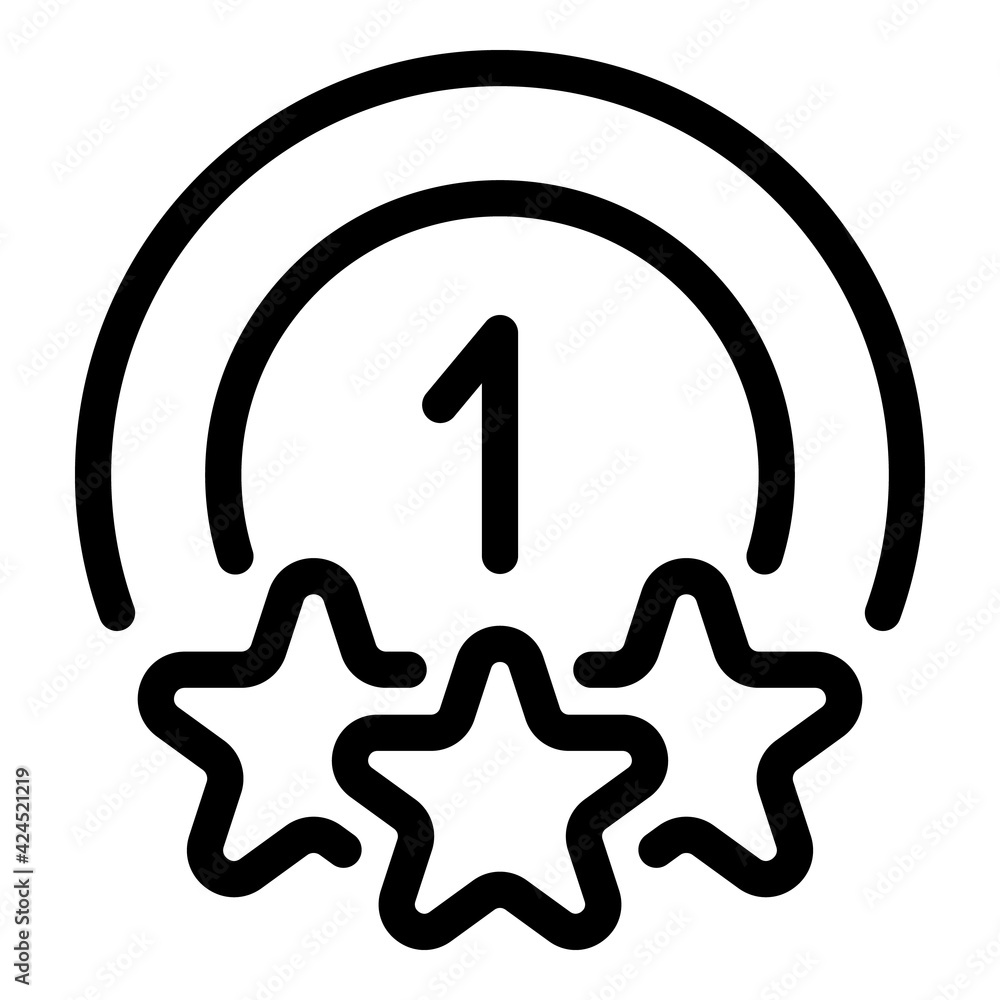 Poster ranking first place icon. outline ranking first place vector icon for web design isolated on white b
