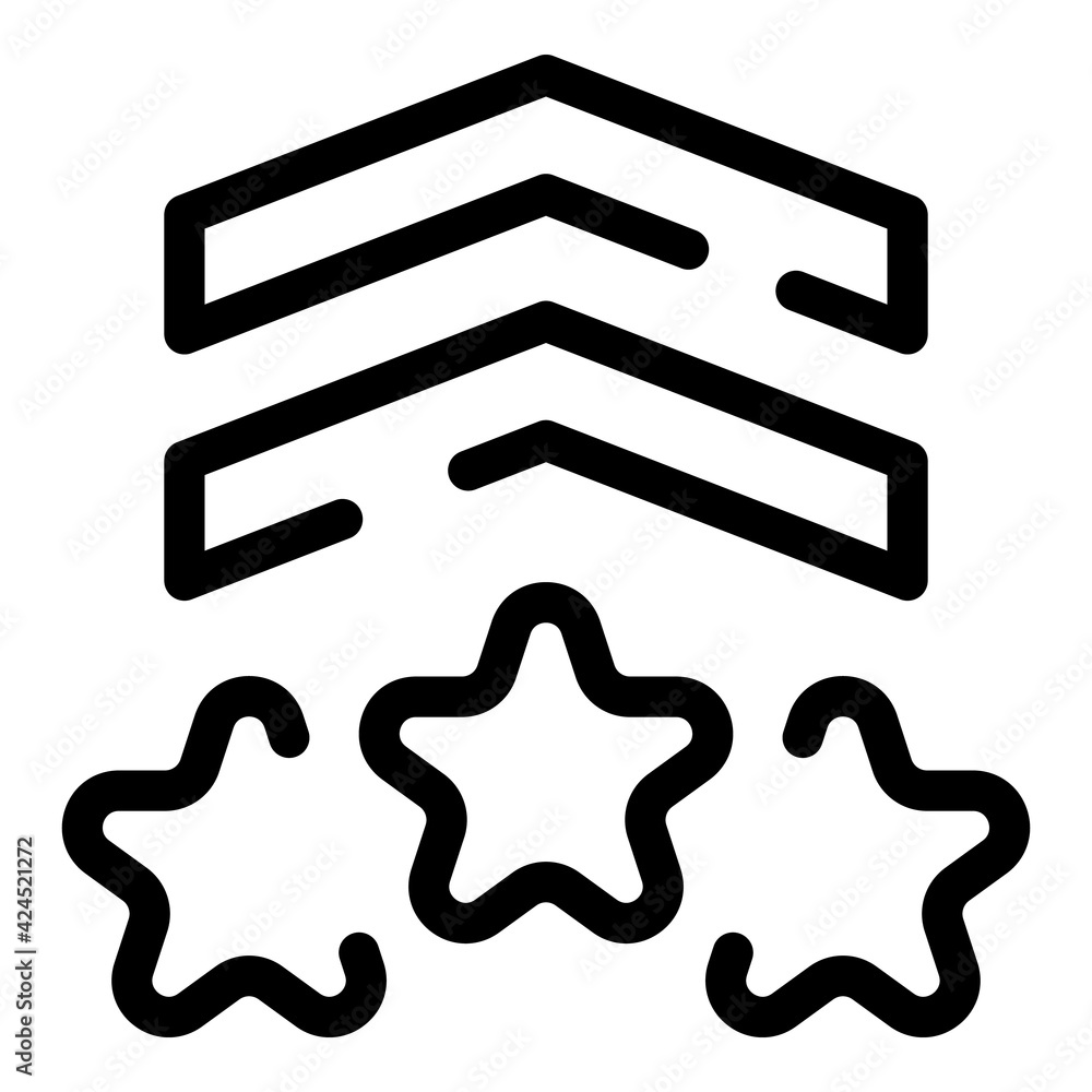Poster ranking quality icon. outline ranking quality vector icon for web design isolated on white backgroun