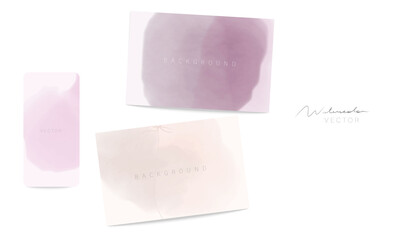 Set of abstract watercolor stains, backgrounds for elegant design. Vector