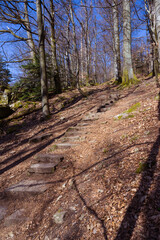 The hiking trail around the Battert mountain in Baden Baden. A really beautiful trail. Baden Wuerttemberg, Germany, Europe