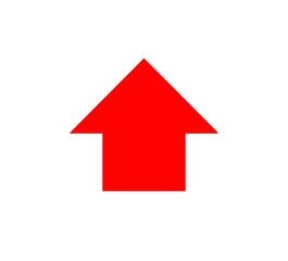 house with  red arrow