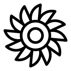 Cute flower icon. Outline Cute flower vector icon for web design isolated on white background