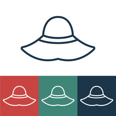 Linear vector icon with hat