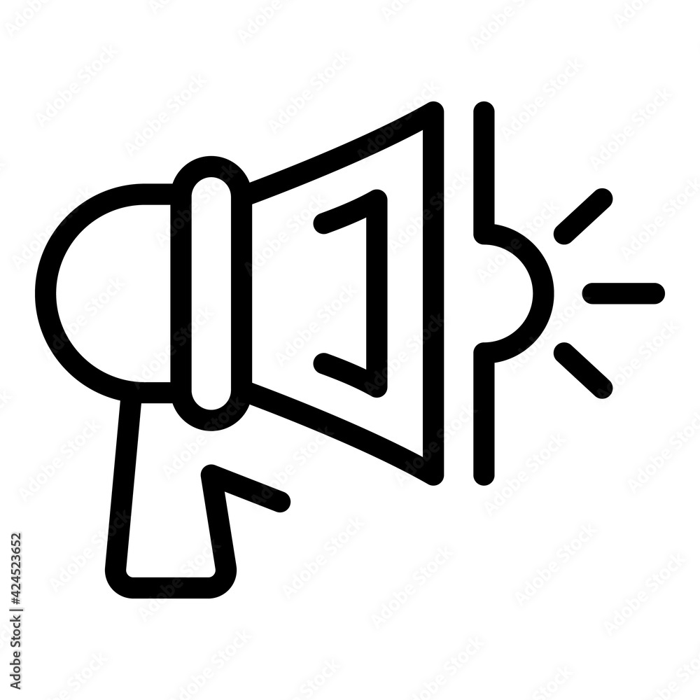 Aufkleber manager megaphone icon. outline manager megaphone vector icon for web design isolated on white backg