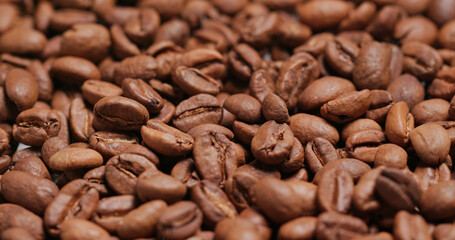 Pile of the Roasted coffee bean