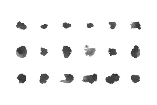 Abstract black watercolor brush set. you can use these brush any design or object. 